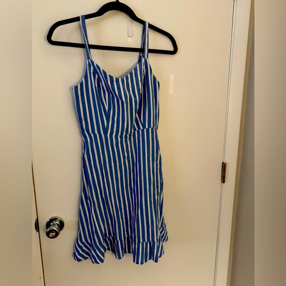 Blue and White Striped Sundress